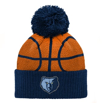 Preschool Navy Memphis Grizzlies Basketball Head Cuffed Knit Hat with Pom