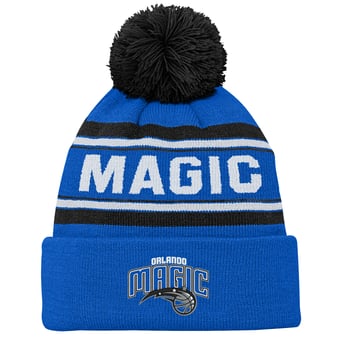 Backboard Jacquard Cuffed Knit Hat with Pom Outerstuff  Blue Orlando Magic