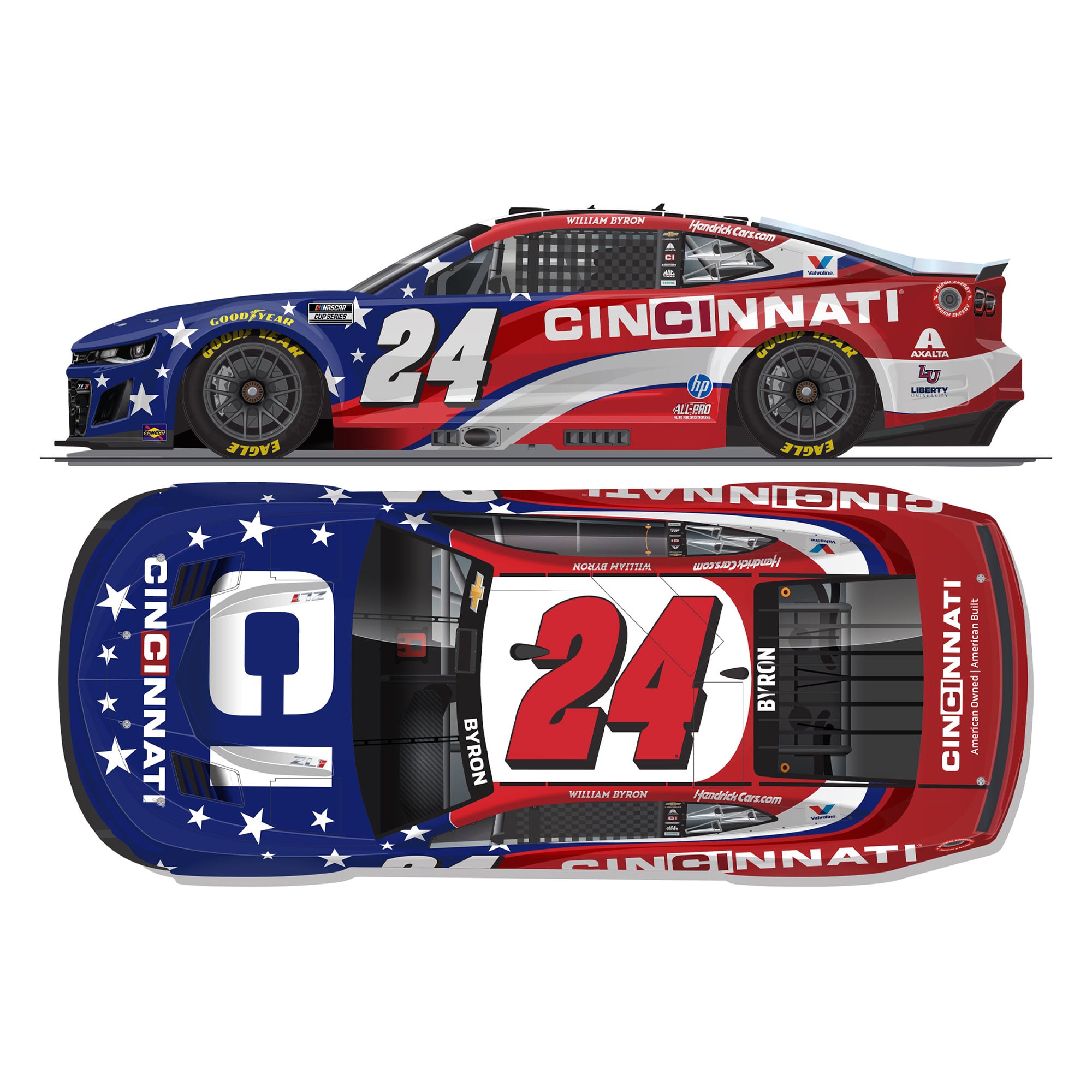 Action Racing William Byron 2026 #24 CINCINNATI 1:24 Regular Paint Die-Cast Chevrolet Camaro ZL1 Action Racing William Byron 2026 #24 CINCINNATI 1:24 Regular Paint Die-Cast Chevrolet Camaro ZL1