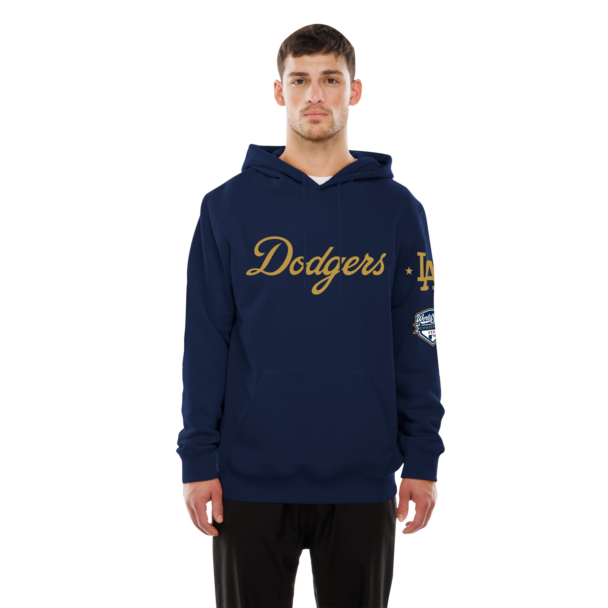 Men's New Era Navy Los Angeles Dodgers 2026 Gold Collection Logo Hoodie