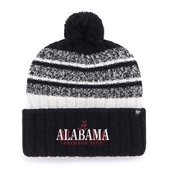 Men's '47 Black Alabama Crimson Tide Tavern Cuffed Knit Hat with Pom