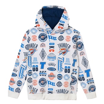 Preschool Outerstuff White Oklahoma City Thunder 3-and-D Allover Hoodie