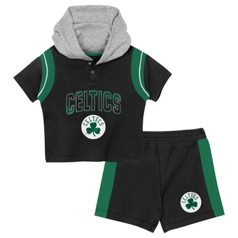 Toddler Outerstuff Black Boston Celtics Get Back Short Sleeve Hoodie & Shorts Two-Pack Set