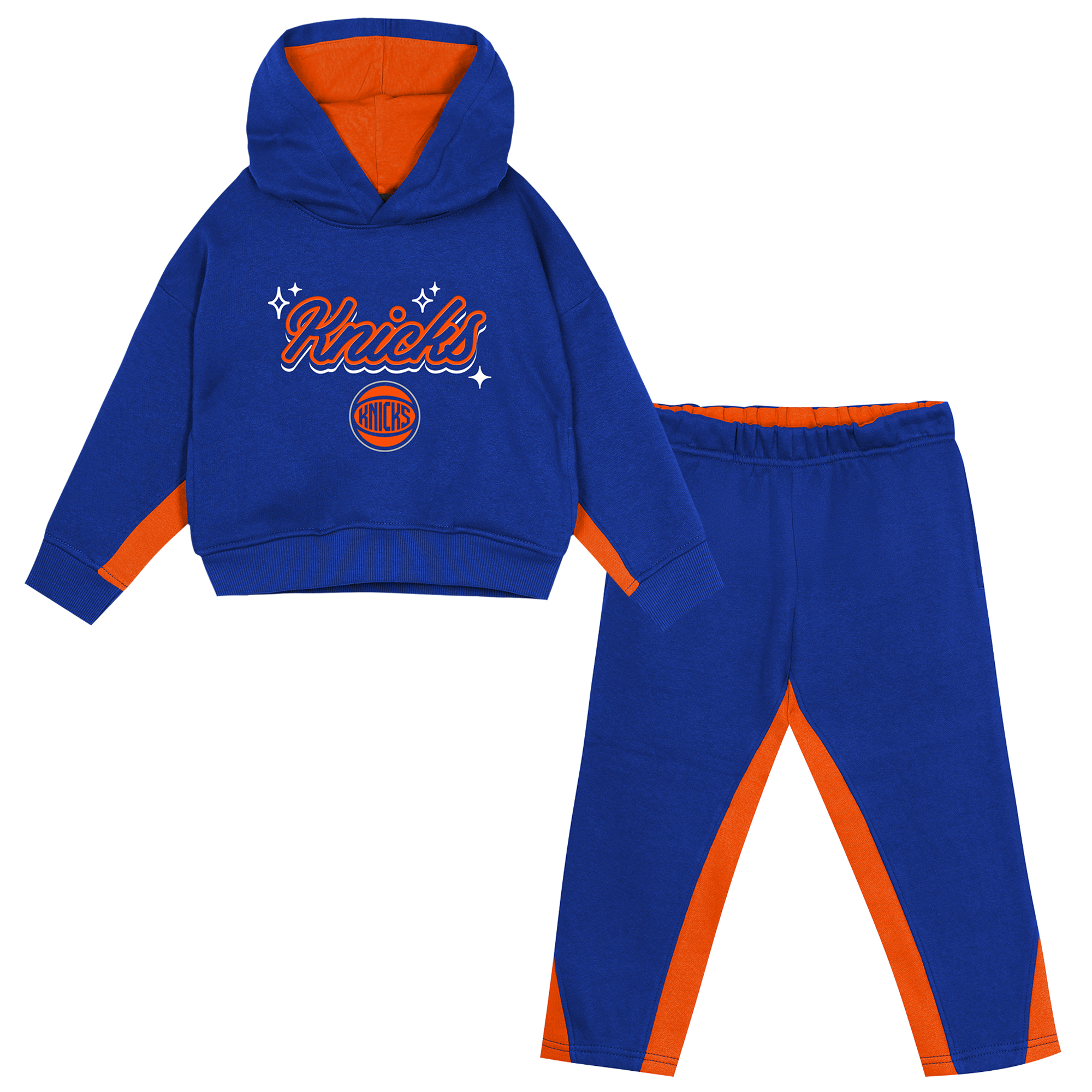 Toddler Outerstuff Blue New York Knicks Rainbow Shot Hoodie & Pants Set