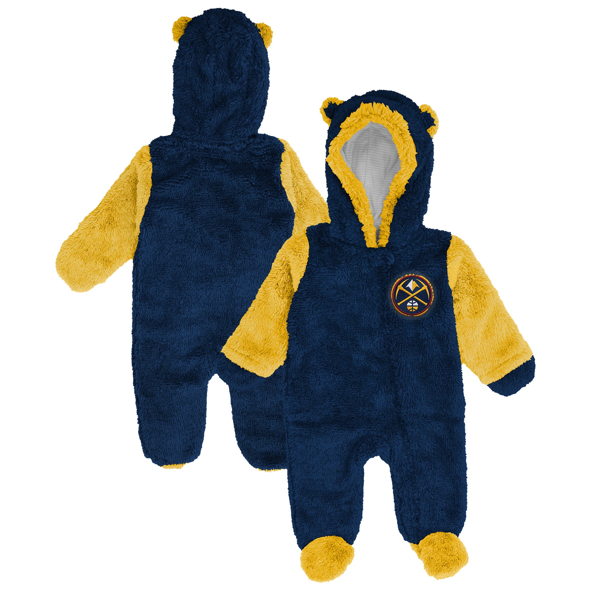 Newborn & Infant Outerstuff Navy Denver Nuggets Stay Napping Fleece Bunting Full-Zip Sleeper