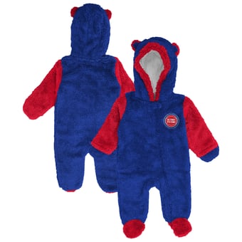 Newborn & Infant Outerstuff Blue Detroit Pistons Stay Napping Fleece Bunting Full-Zip Sleeper