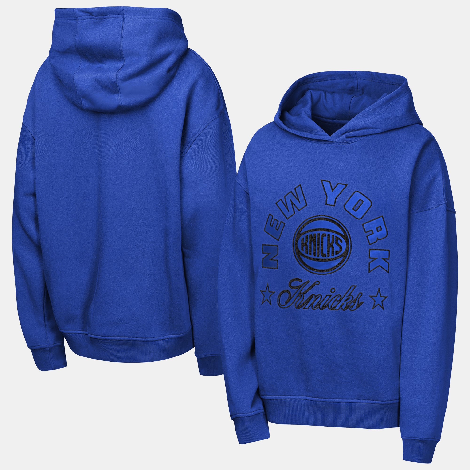 Outerstuff Big Girls' Blue New York Knicks Oversized Advanced Step Hoodie - Blue