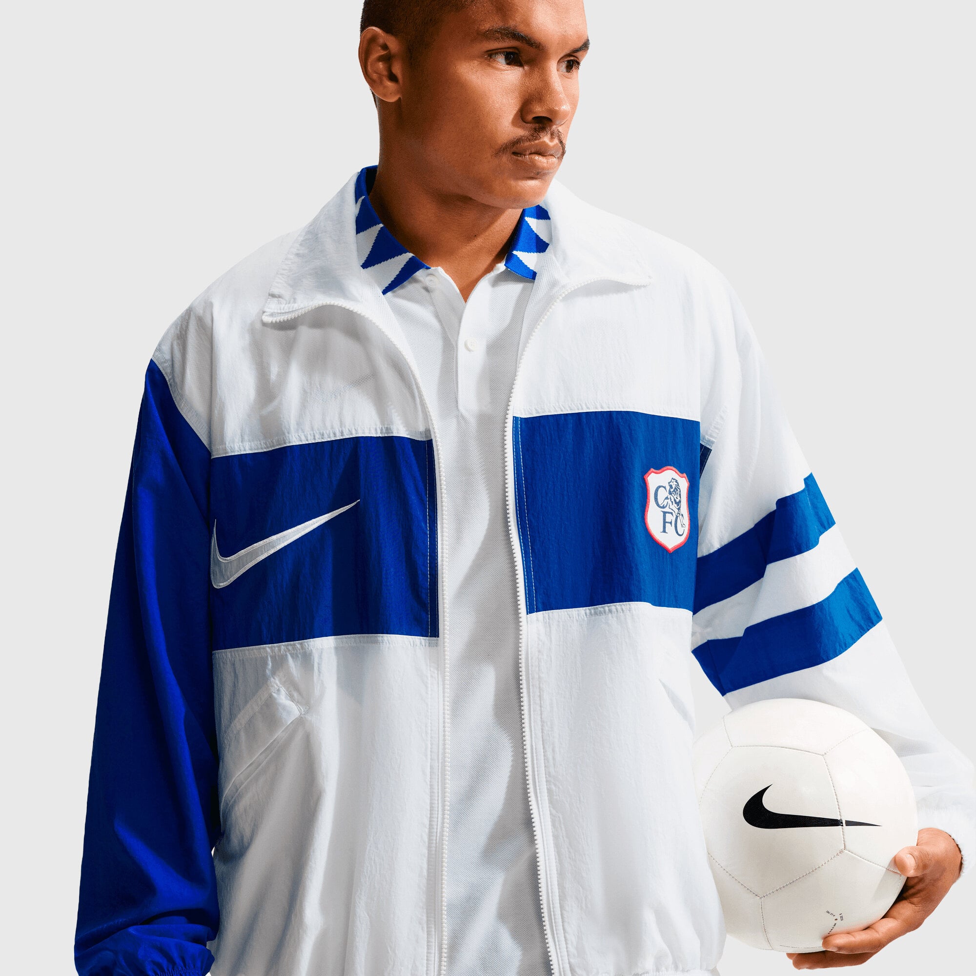 Veste de survêtement Chelsea Nike i96 Repel - Blanc