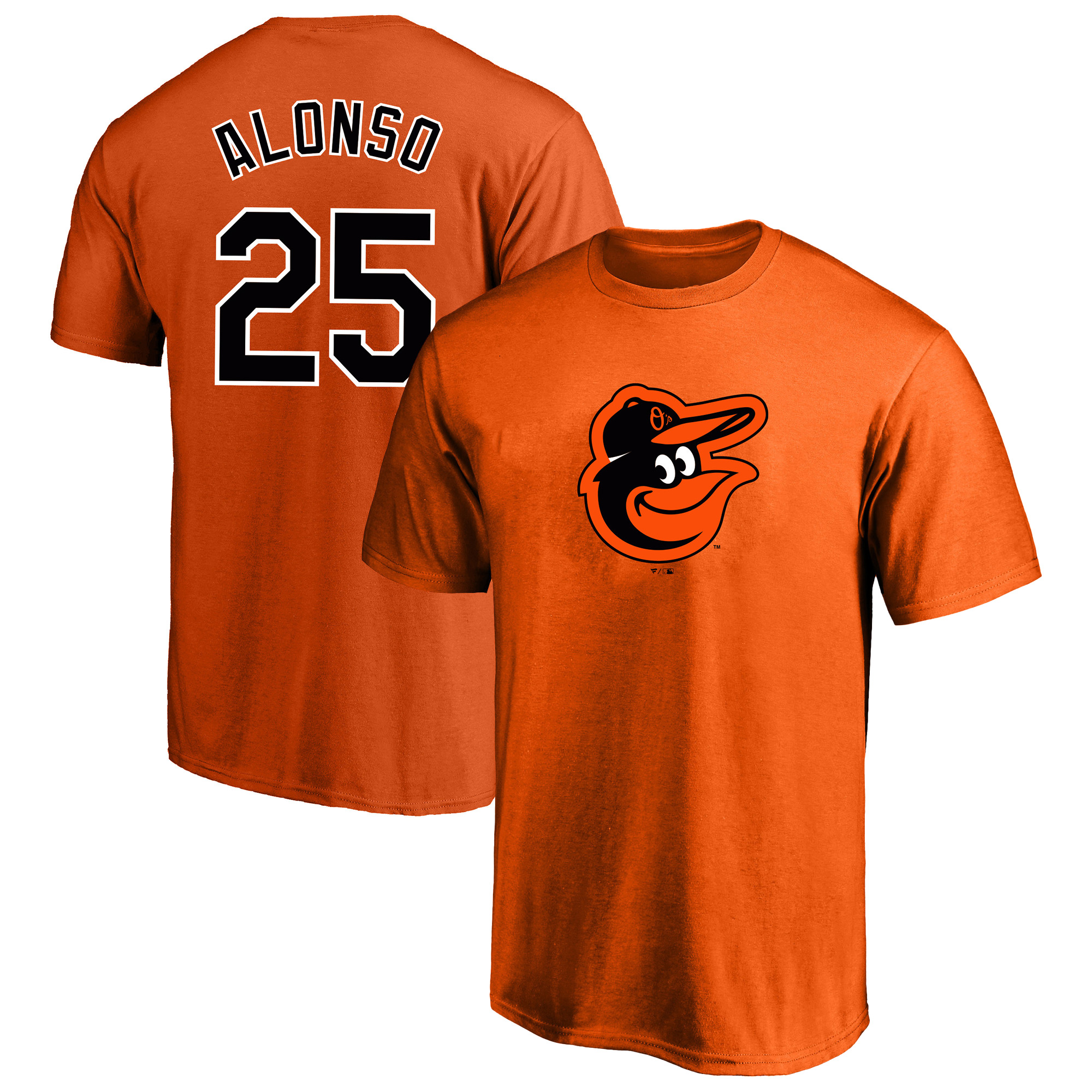 Men's Fanatics Pete Alonso Orange Baltimore Orioles Big & Tall Name & Number T-Shirt