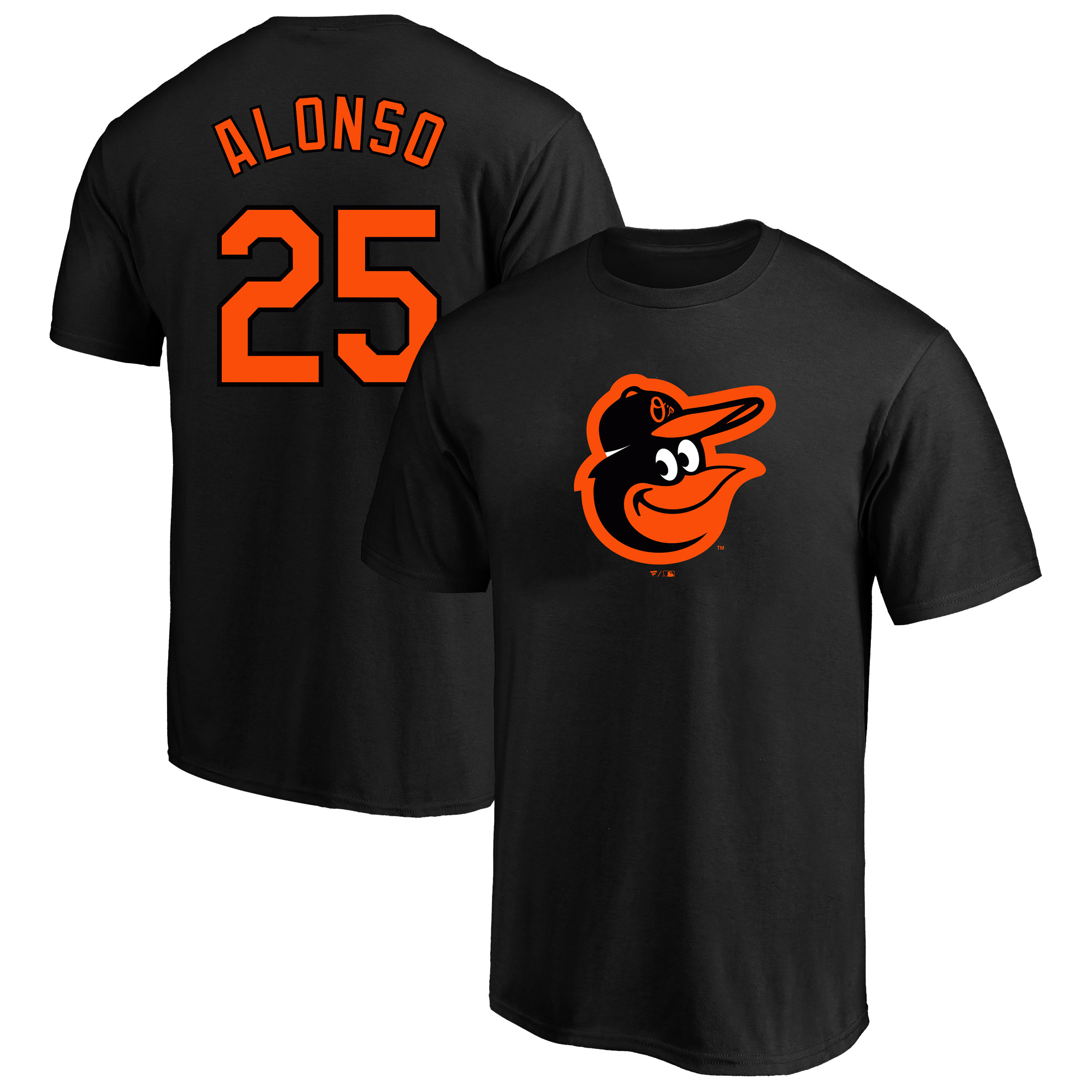 Men's Fanatics Pete Alonso Black Baltimore Orioles Big & Tall Name & Number T-Shirt