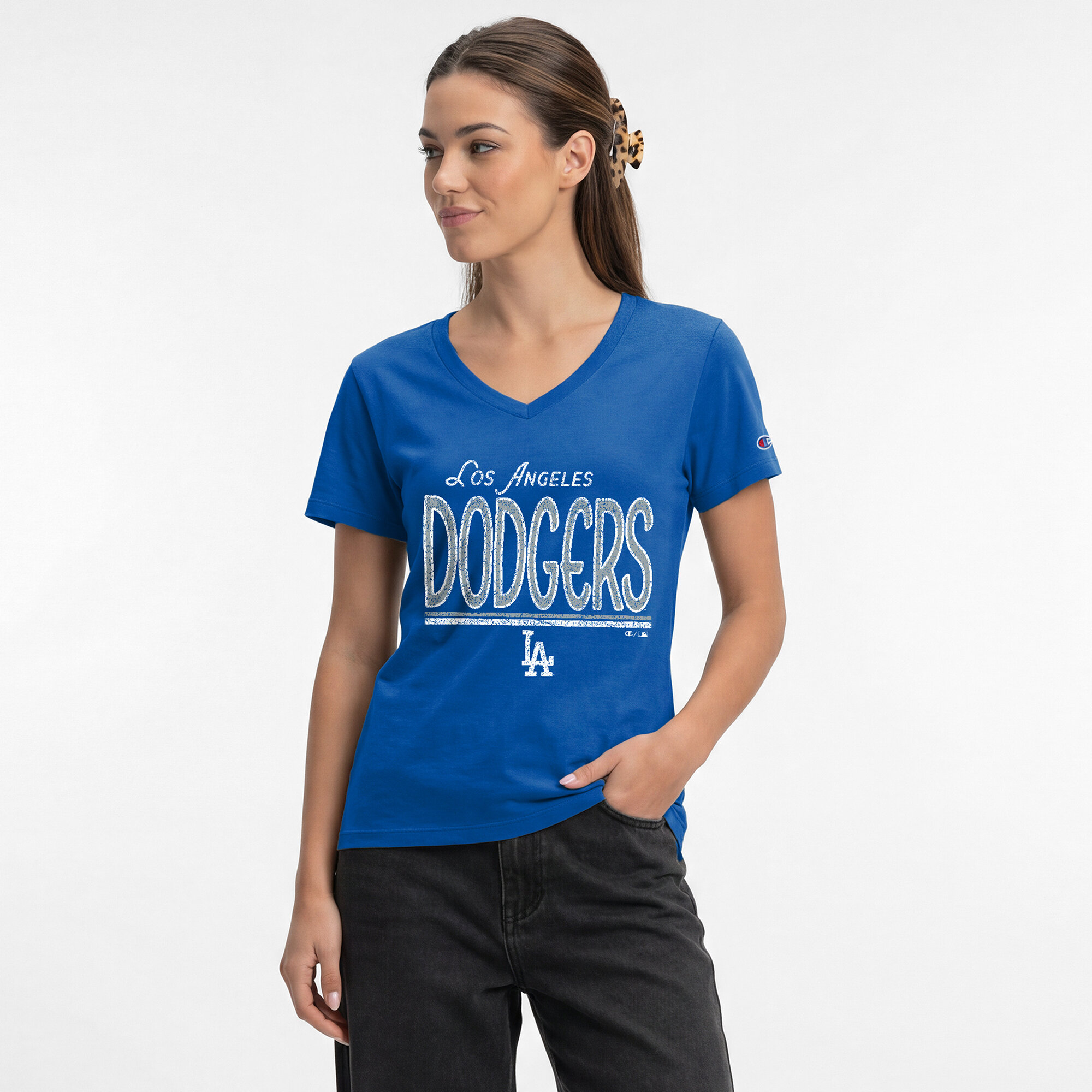 Women’s Champion Royal Los Angeles Dodgers Core V-Neck T-Shirt Women’s Champion Royal Los Angeles Dodgers Core V-Neck T-Shirt