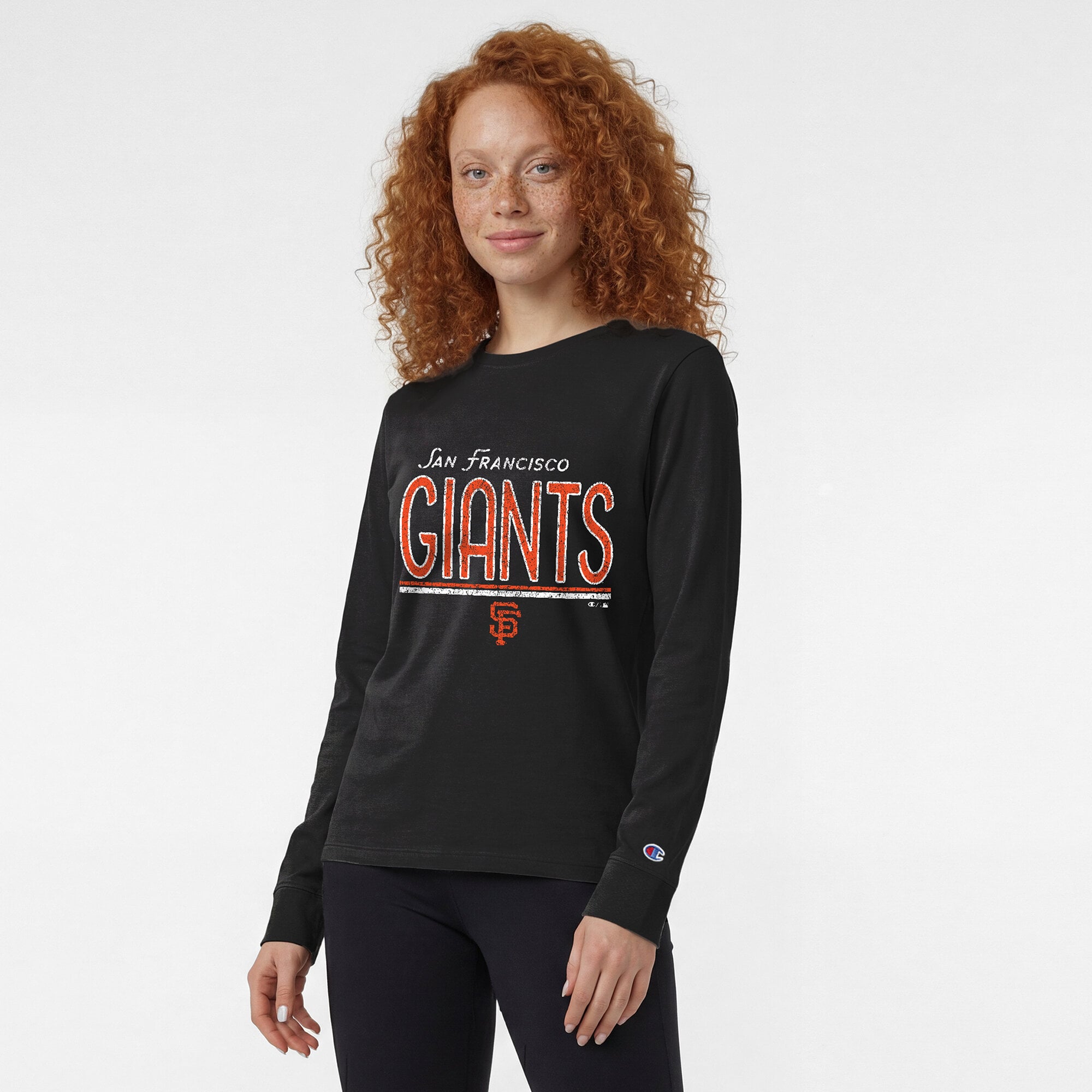 Women's Champion  Black San Francisco Giants Long Sleeve T-Shirt