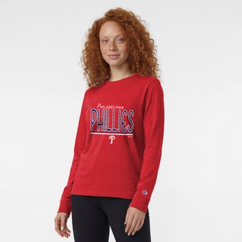 Women's Champion  Red Philadelphia Phillies Long Sleeve T-Shirt