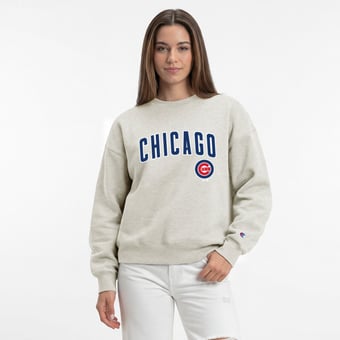 Women's Champion  Oatmeal Chicago Cubs All-Star Sweatshirt