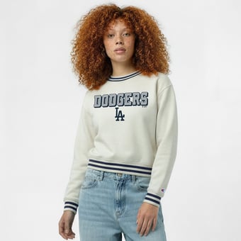 Women's Champion  Cream Los Angeles Dodgers Reverse Weave Sweatshirt
