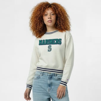 Women's Champion  Cream Seattle Mariners Reverse Weave Sweatshirt