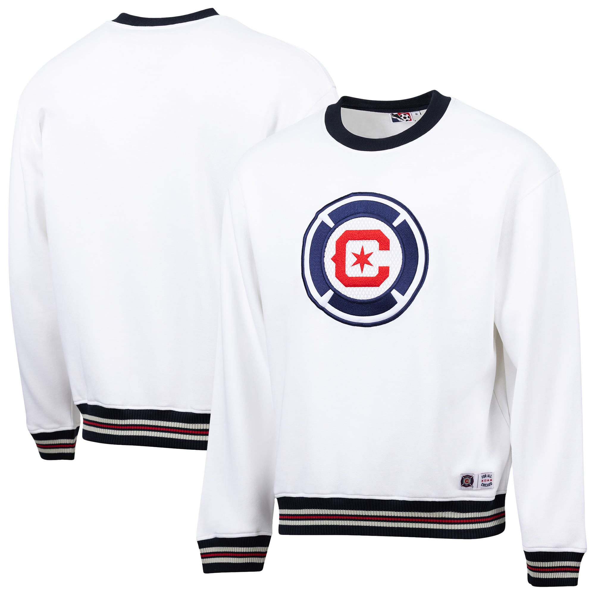 Unisex Sport Design Sweden White Chicago Fire Relaxed Block Sweatshirt