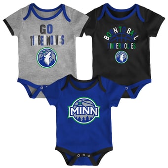 Newborn & Infant Outerstuff Minnesota Timberwolves Born To Ball 3-Pack Bodysuit Set