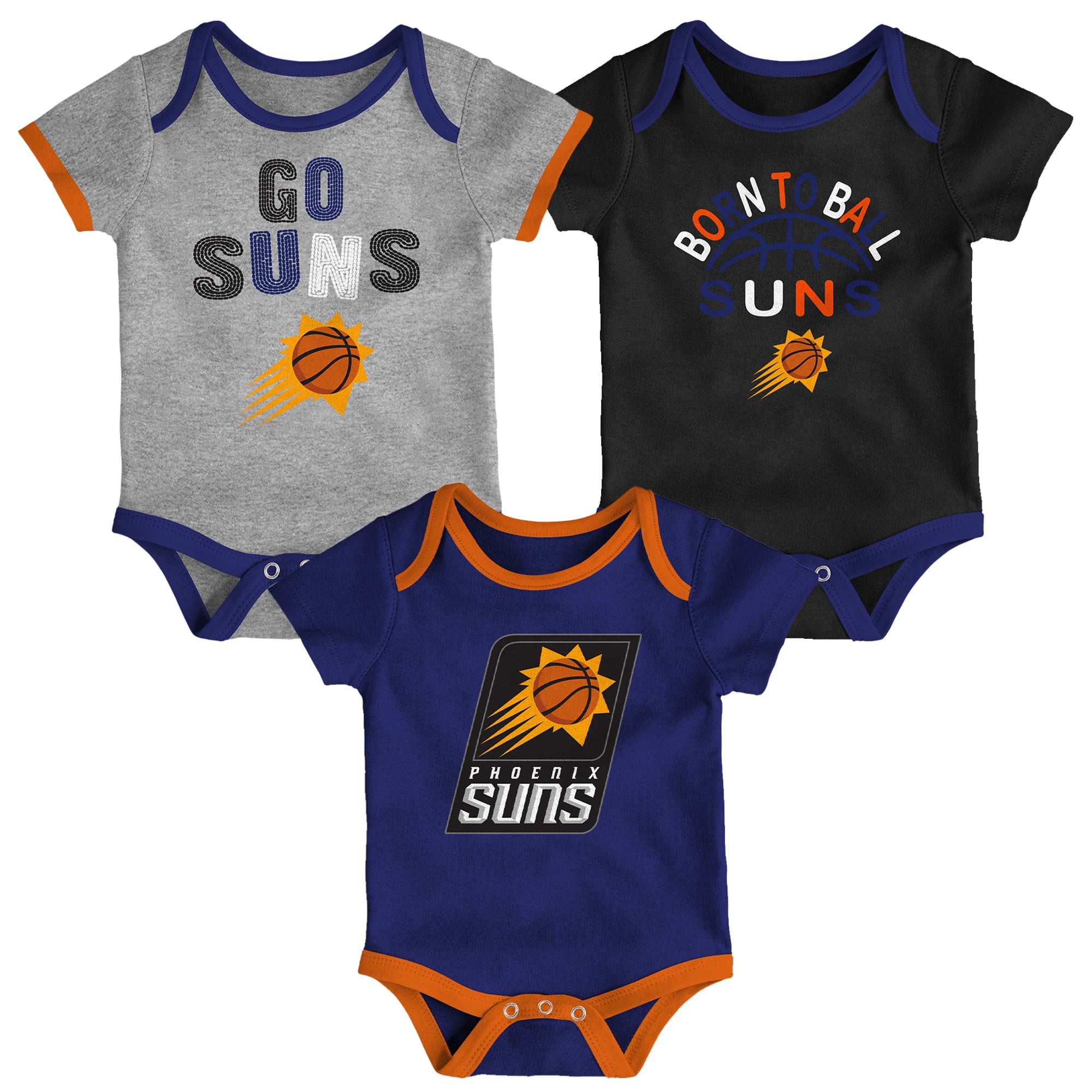 Newborn & Infant Outerstuff Phoenix Suns Born To Ball 3-Pack Bodysuit Set