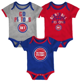 Newborn & Infant Outerstuff Detroit Pistons Born To Ball 3-Pack Bodysuit Set