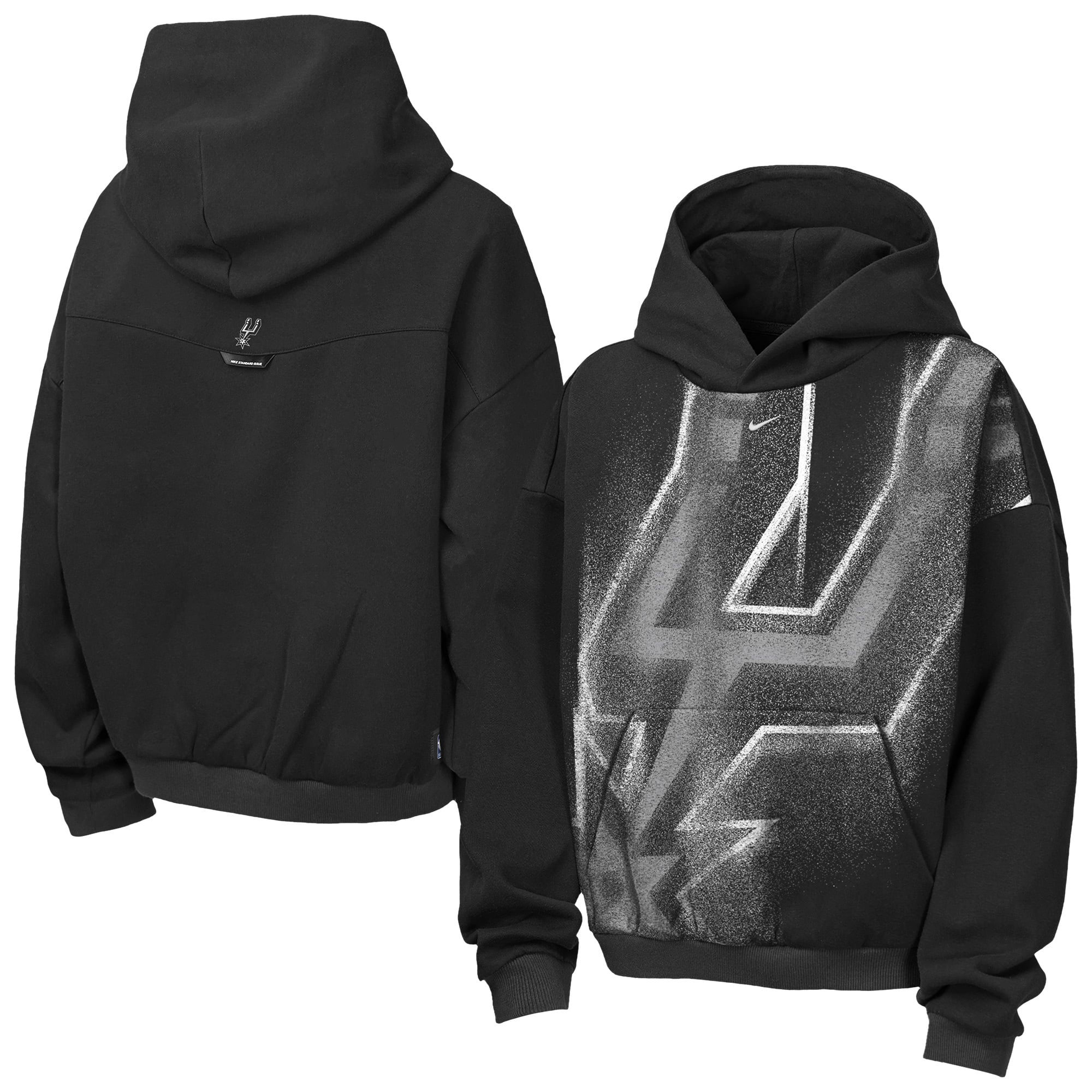 Youth Nike  Black San Antonio Spurs 2026/27 Standard Issue Practice Icon Fleece Pullover Hoodie