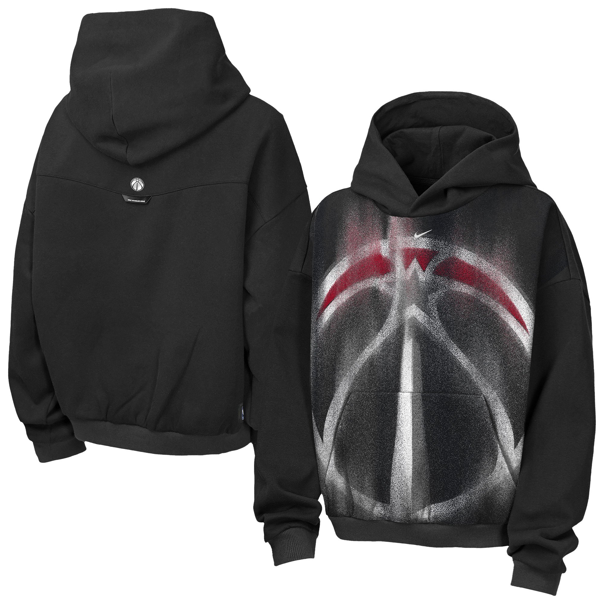 Youth Nike  Black Washington Wizards 2026/27 Standard Issue Practice Icon Fleece Pullover Hoodie