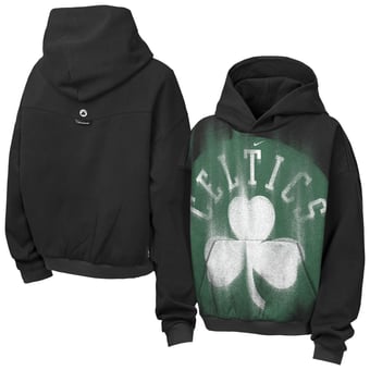 Youth Nike  Black Boston Celtics 2026 Standard Issue Practice Icon Fleece Pullover Hoodie