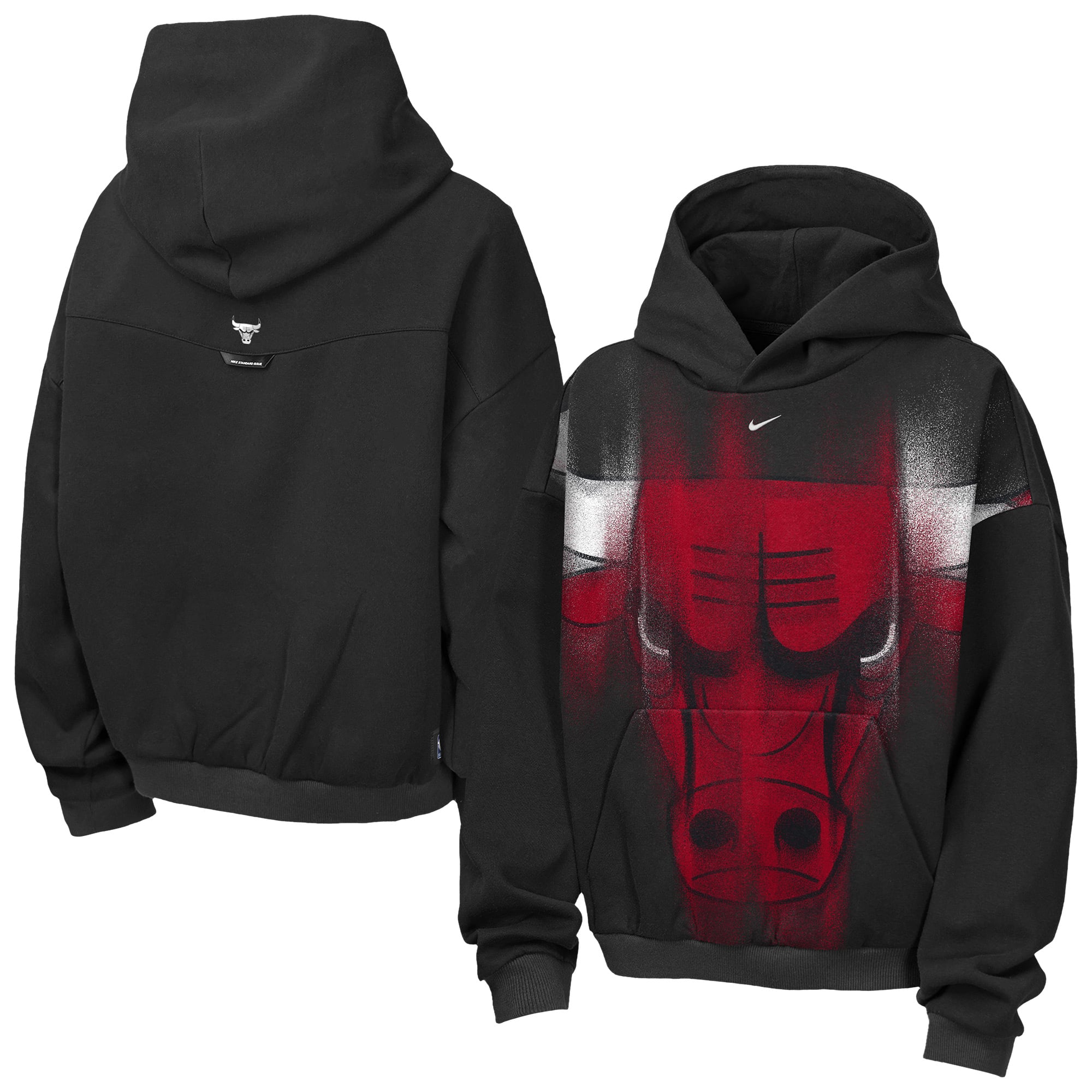 Youth Nike Black Chicago Bulls 2026/27 Standard Issue Practice Icon Fleece Pullover Hoodie