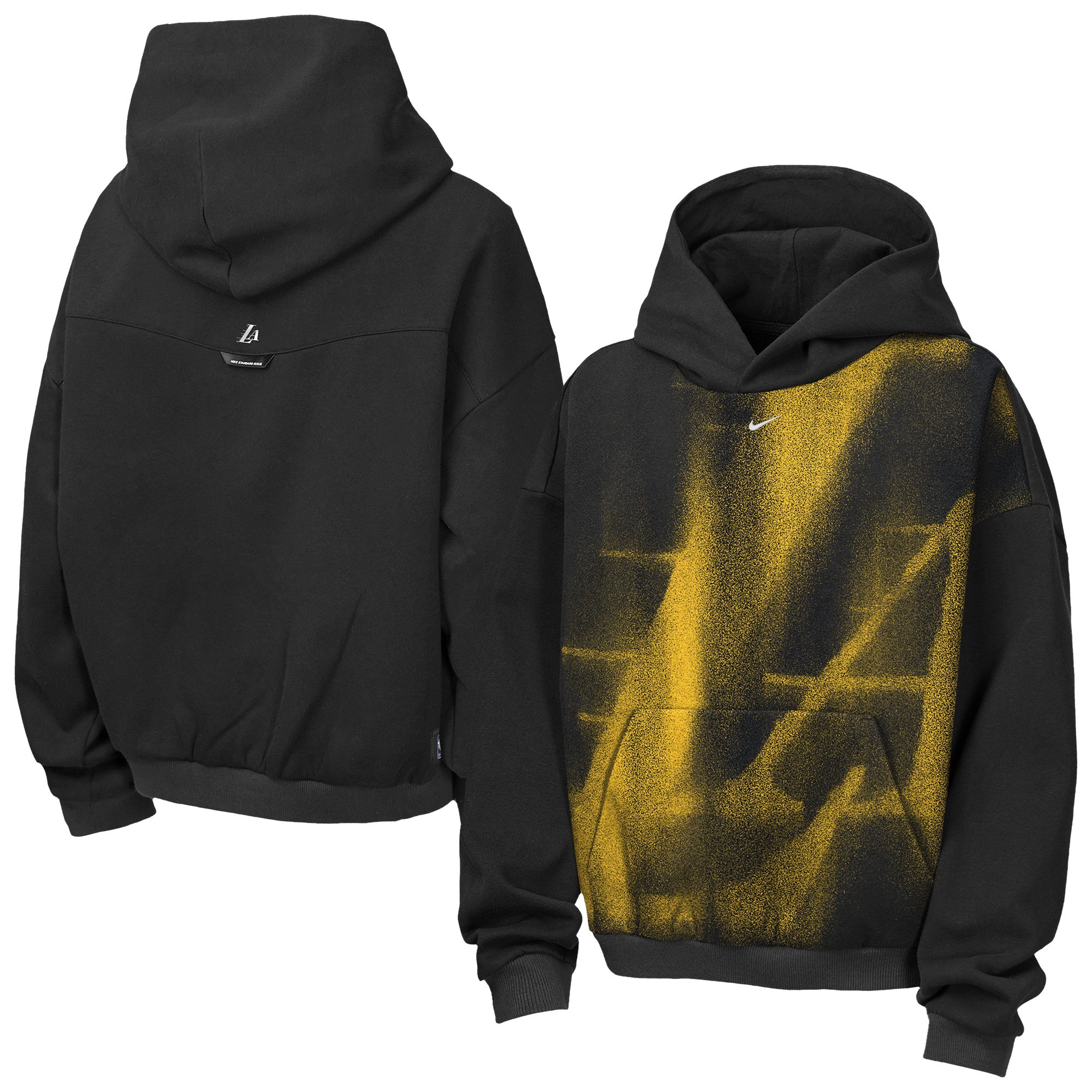 Nike Big Boys' and Girls' Black Los Angeles Lakers 2026 Standard Issue Practice Icon Fleece Pullover Hoodie - Black