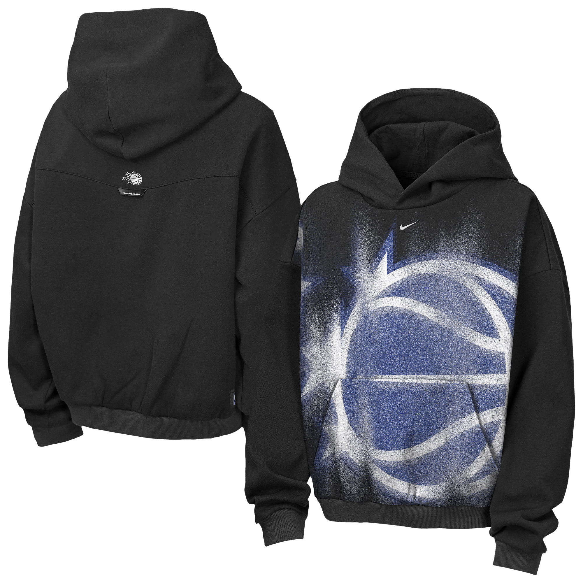 Youth Nike  Black Orlando Magic 2026/27 Standard Issue Practice Icon Fleece Pullover Hoodie