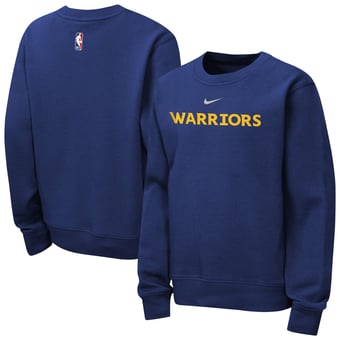 Youth Nike  Royal Golden State Warriors Essential Club Wordmark Crewneck Sweatshirt