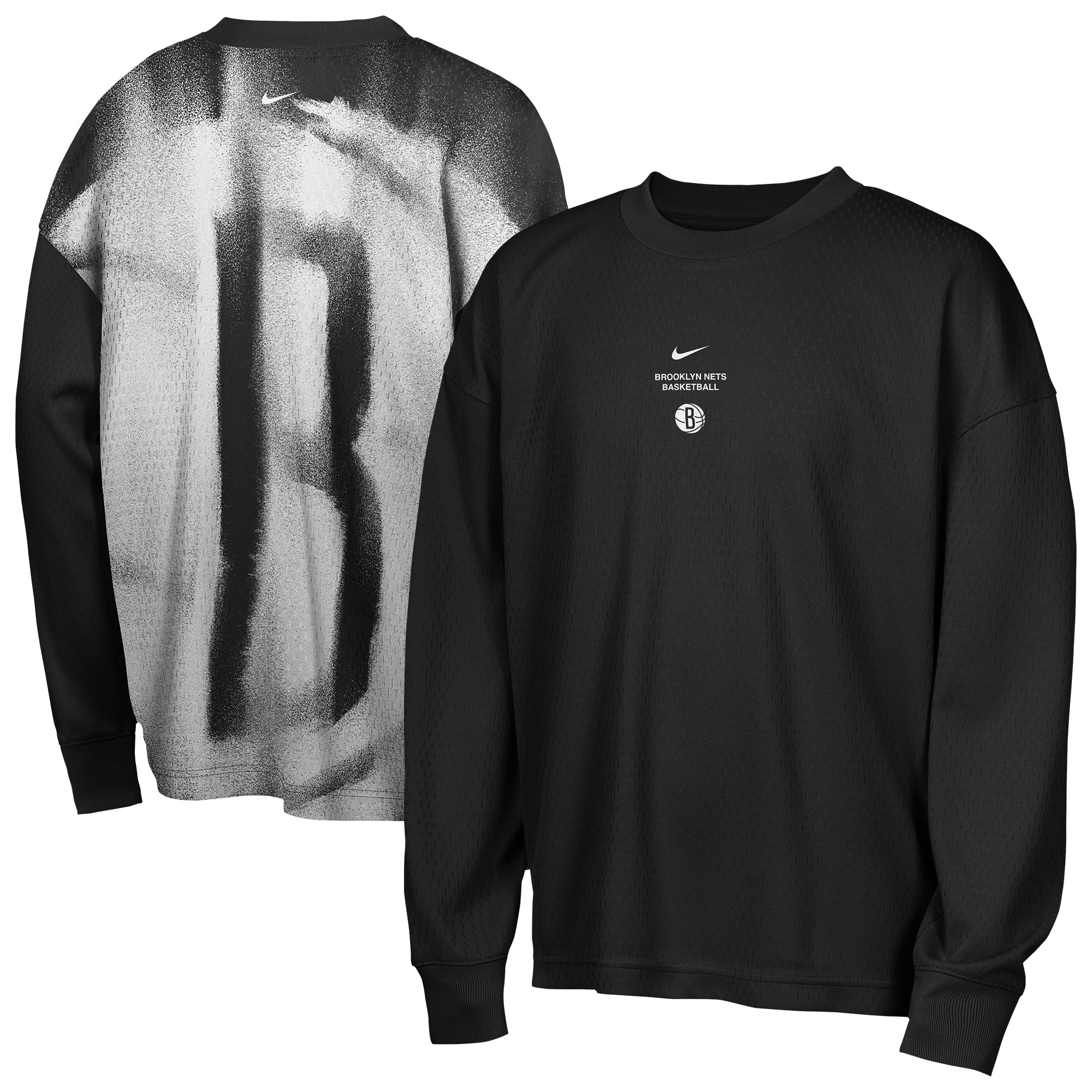 Youth Nike Black Brooklyn Nets 2026/27 Standard Issue Pre-Game Performance Long Sleeve T-Shirt