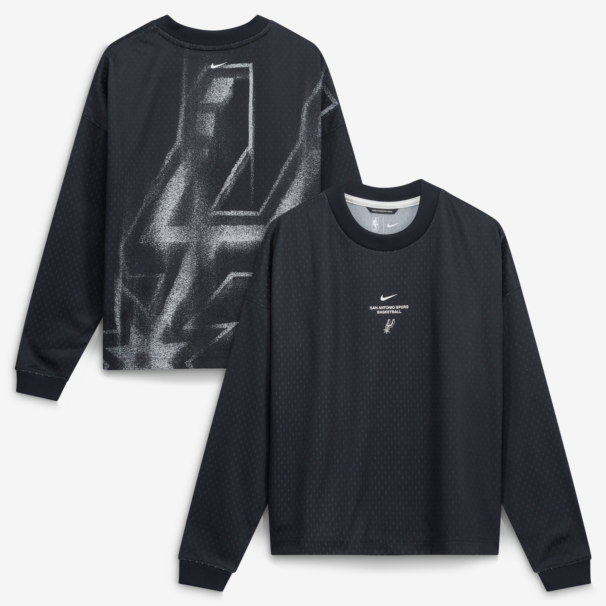 Youth Nike  Black San Antonio Spurs 2026/27 Standard Issue Pre-Game Performance Long Sleeve T-Shirt