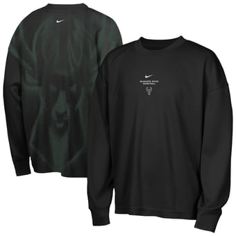 Youth Nike  Black Milwaukee Bucks 2026 Standard Issue Pre-Game Performance Long Sleeve T-Shirt