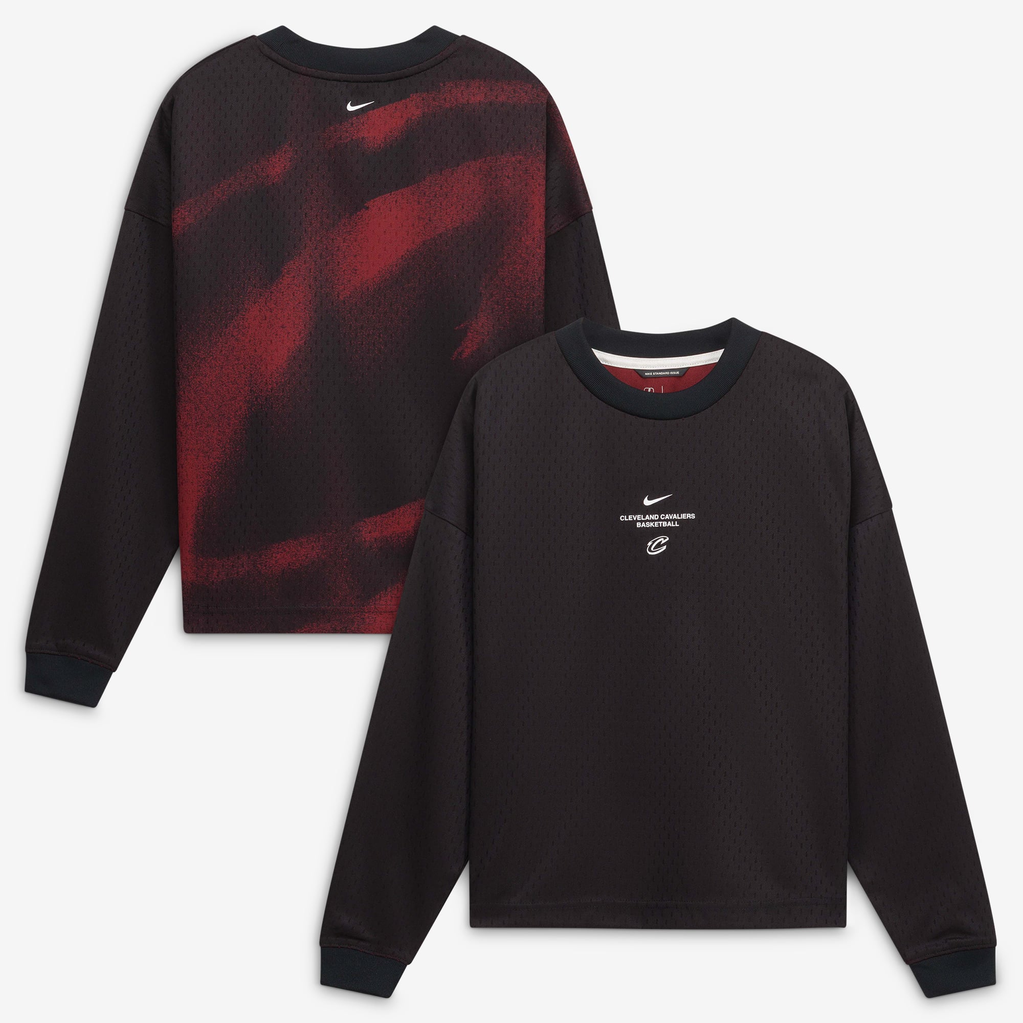 Youth Nike Black Cleveland Cavaliers 2026/27 Standard Issue Pre-Game Performance Long Sleeve T-Shirt
