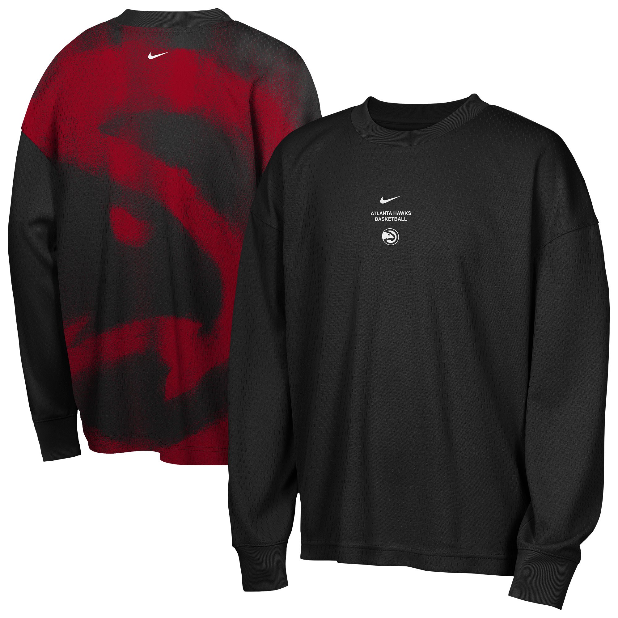 Youth Nike Black Atlanta Hawks 2026/27 Standard Issue Pre-Game Performance Long Sleeve T-Shirt