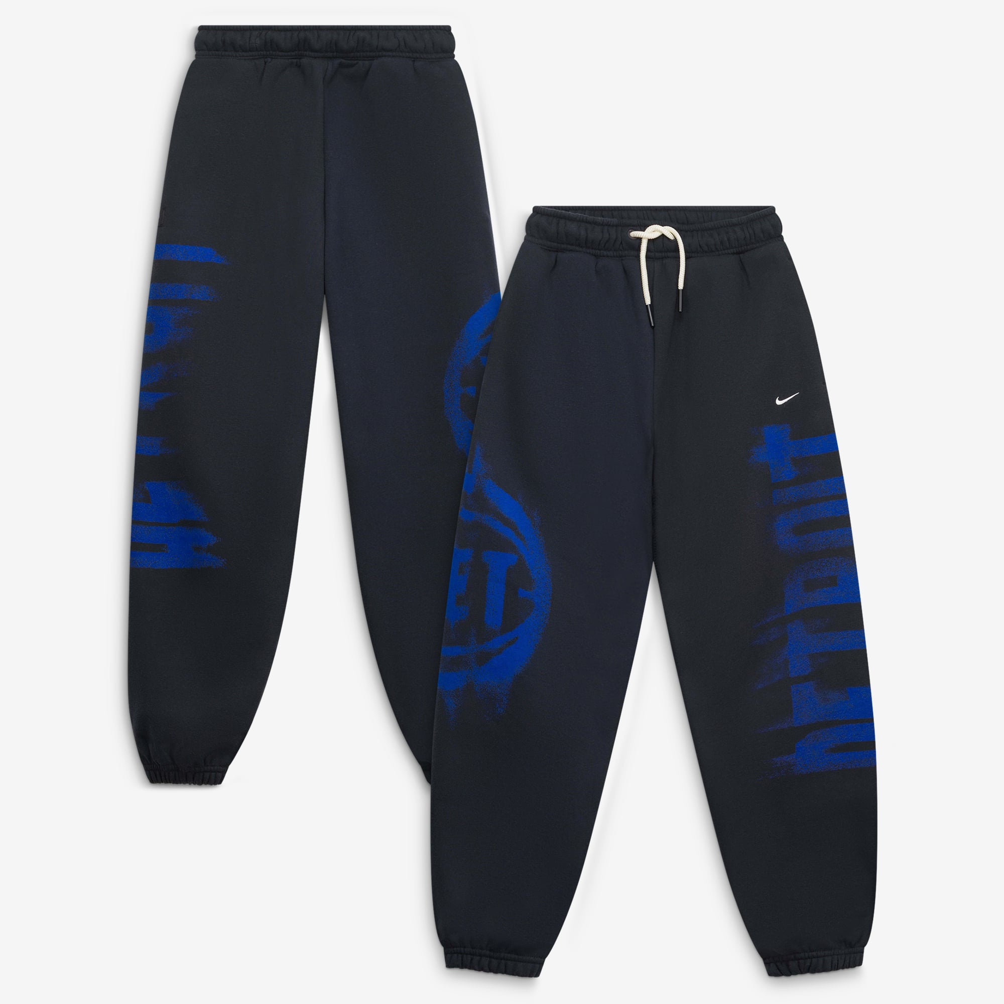 Youth Nike  Black Detroit Pistons 2026/27 Standard Issue Authentic Wordmark Fleece Pants