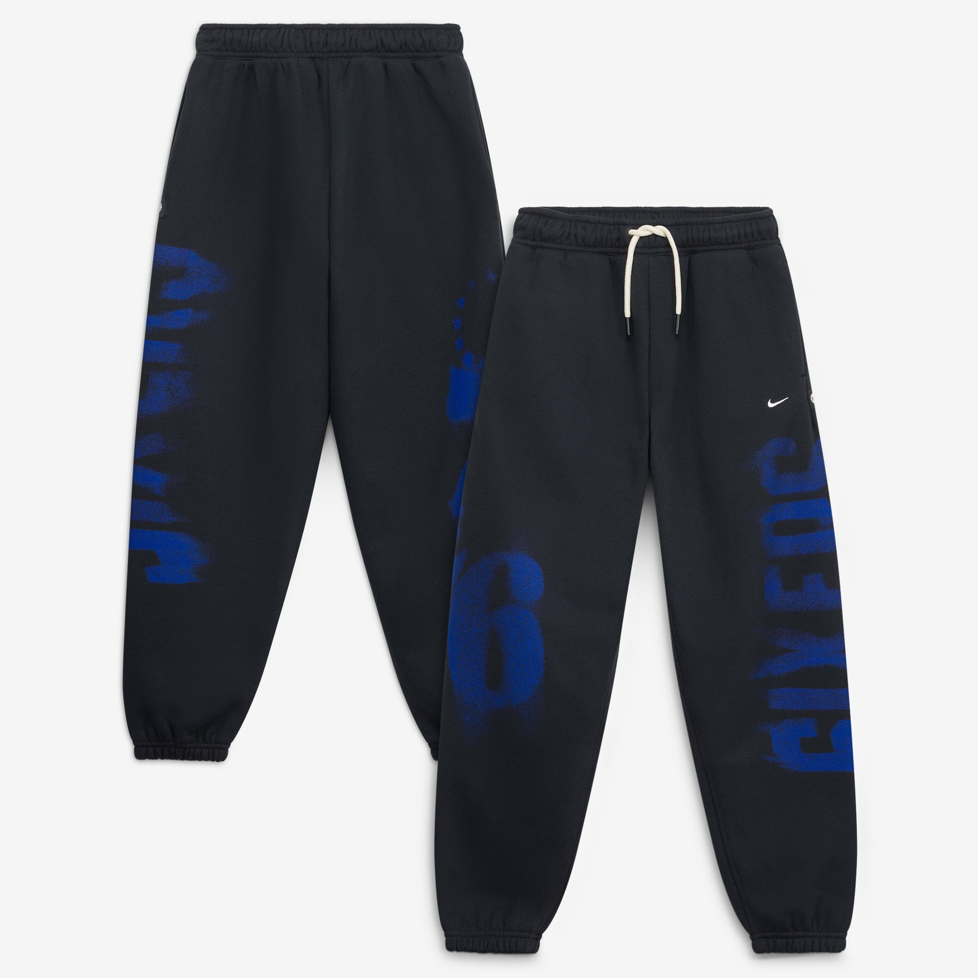 Youth Nike Black Philadelphia 76ers 2026/27 Standard Issue Authentic Wordmark Fleece Pants