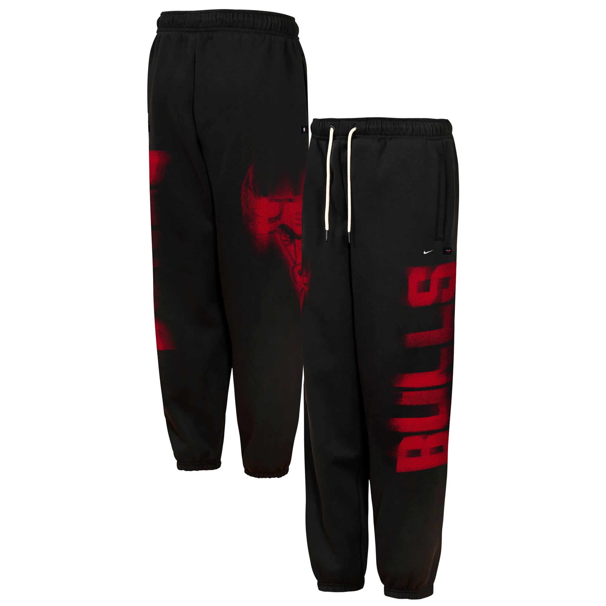 Youth Nike  Black Chicago Bulls 2026/27 Standard Issue Authentic Wordmark Fleece Pants