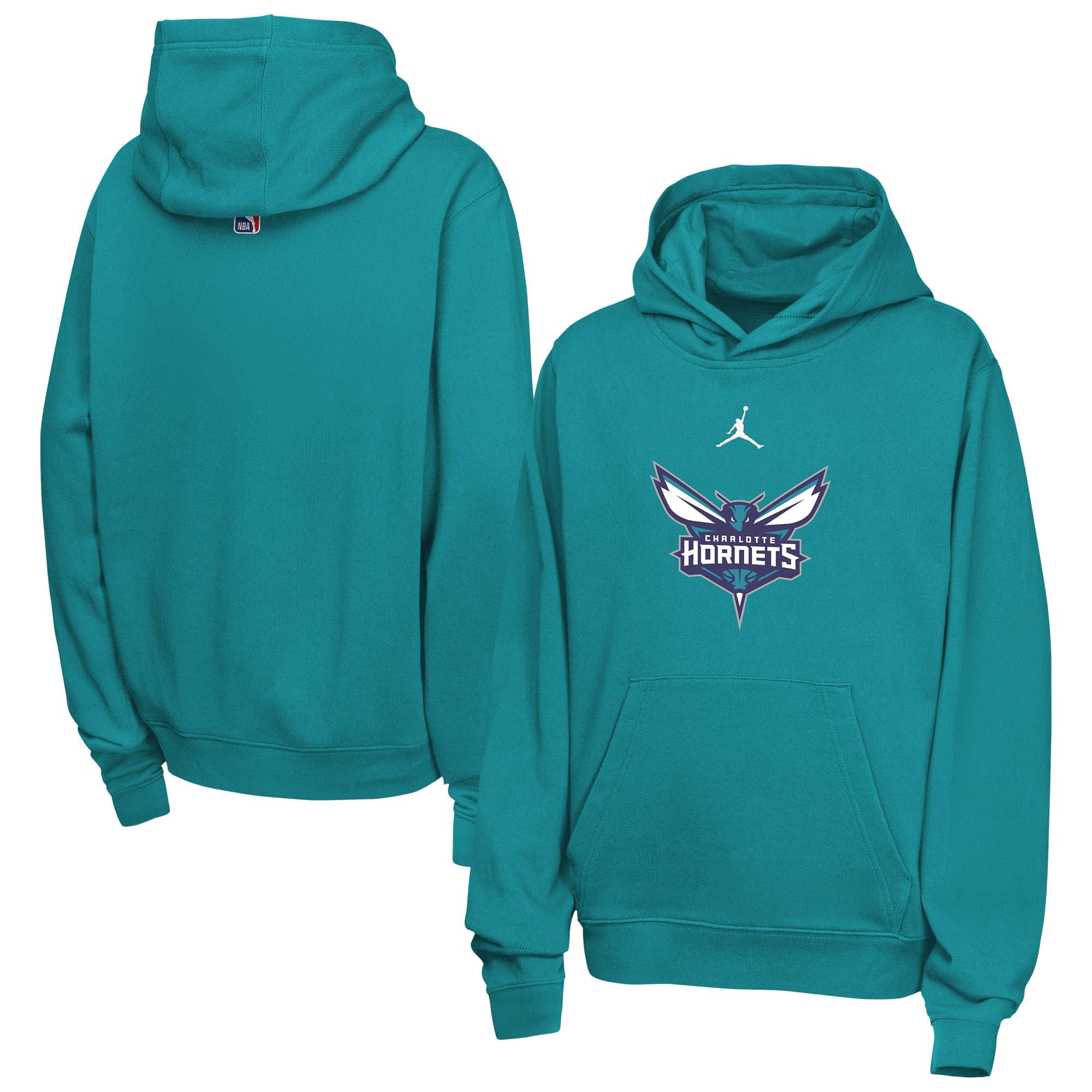 Youth Jordan Brand Teal Charlotte Hornets Essential Logo Club Hoodie