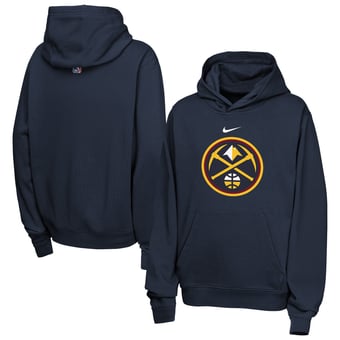 Youth Nike Navy Denver Nuggets Essential Logo Club Hoodie