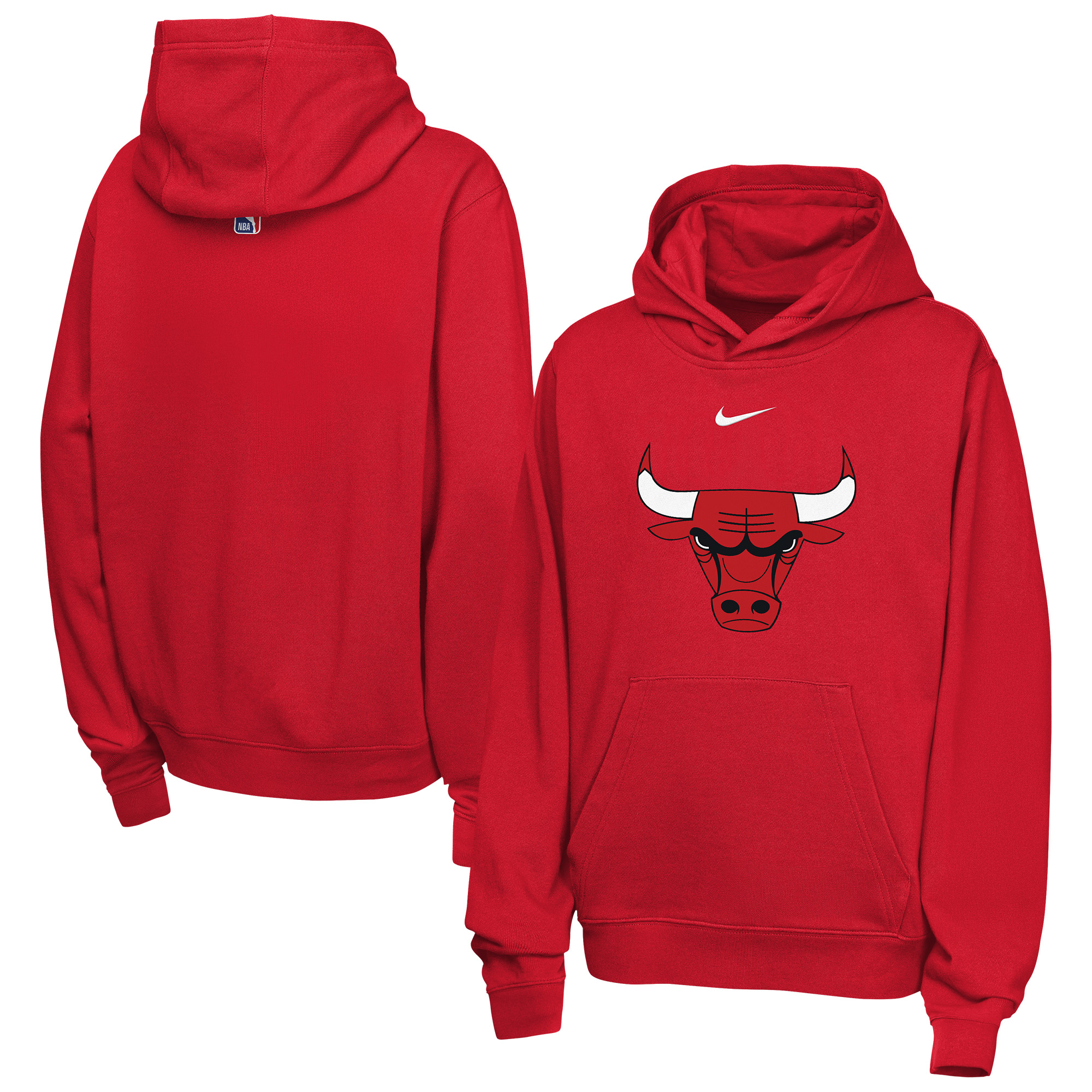 Youth Nike Red Chicago Bulls Essential Logo Club Hoodie