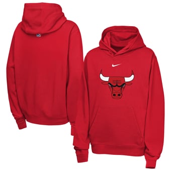 Youth Nike Red Chicago Bulls Essential Logo Club Hoodie