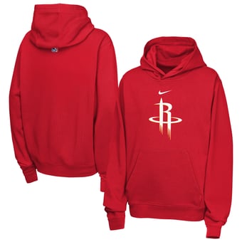 Youth Nike Red Houston Rockets Essential Logo Club Hoodie