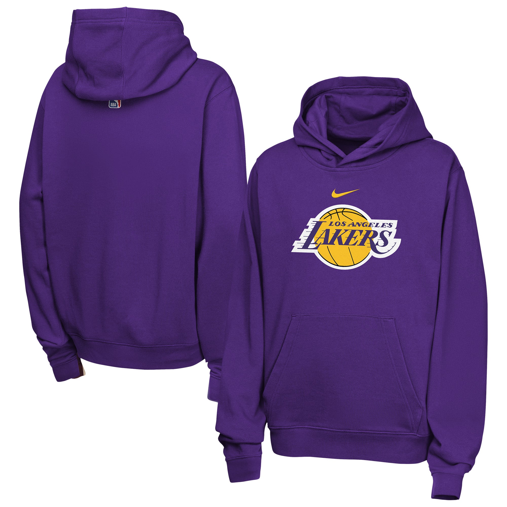 Youth Nike Purple Los Angeles Lakers Essential Logo Club Hoodie
