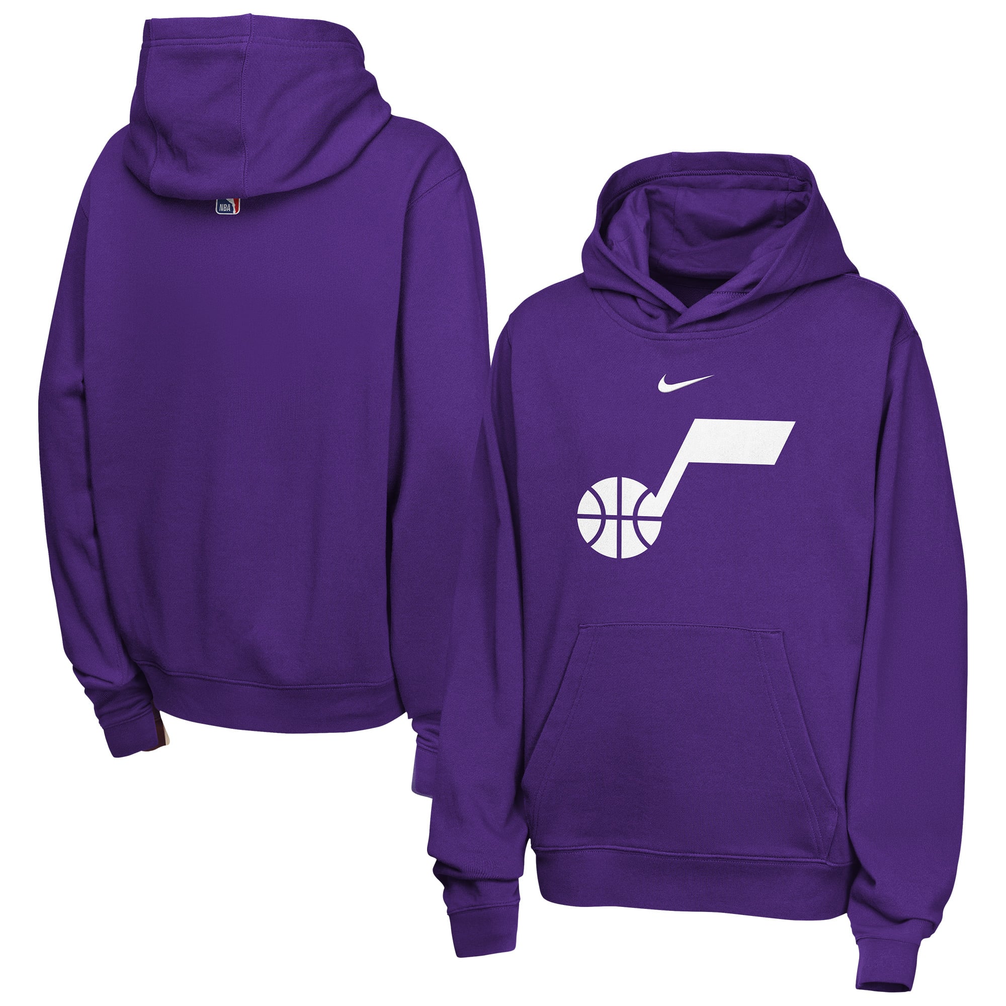 Youth Nike Purple Utah Jazz Essential Logo Club Hoodie