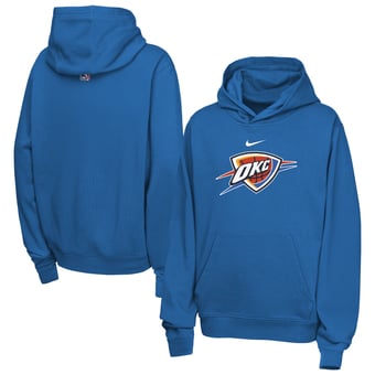 Youth Nike Blue Oklahoma City Thunder Essential Logo Club Hoodie