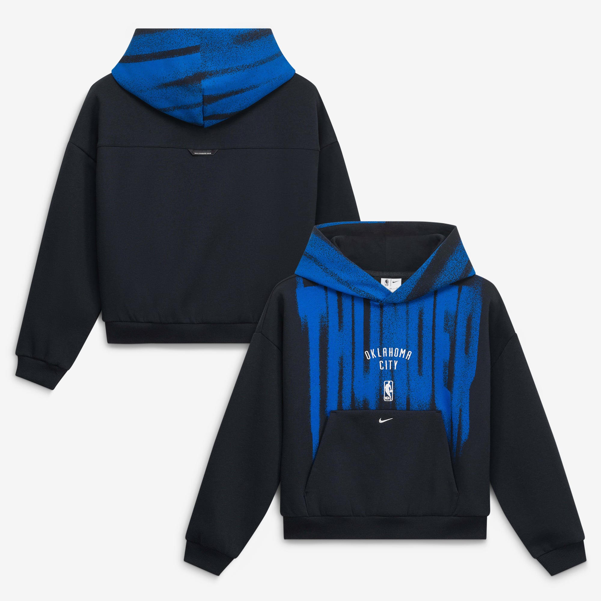 Youth Nike  Black Oklahoma City Thunder 2026/27 Standard Issue Authentic Wordmark Fleece Pullover Hoodie