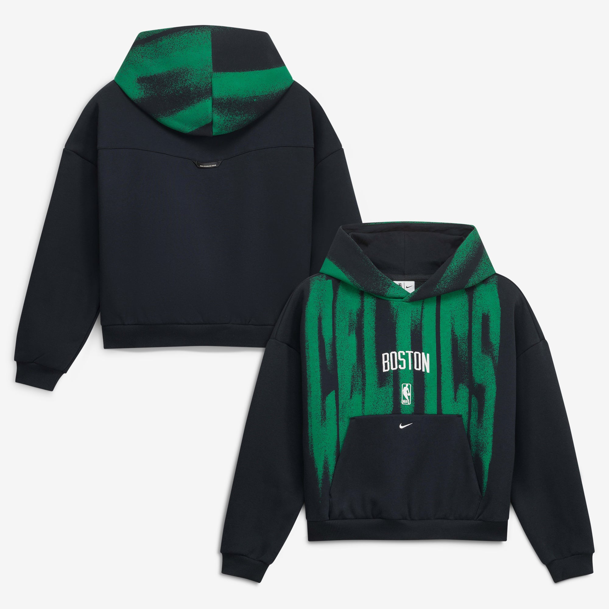 Youth Nike Black Boston Celtics 2026/27 Standard Issue Authentic Wordmark Fleece Pullover Hoodie