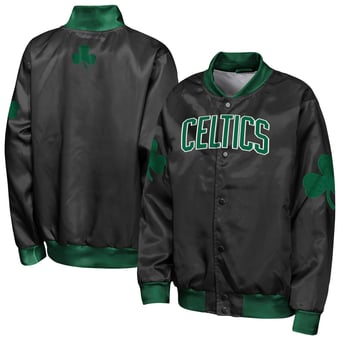 Youth Outerstuff Black Boston Celtics Statement Edition Lightweight Satin Jacket